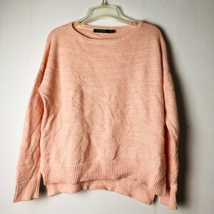 Lauren Ralph Lauren Pink  Crew Neck  High Low Sweater Size Médium